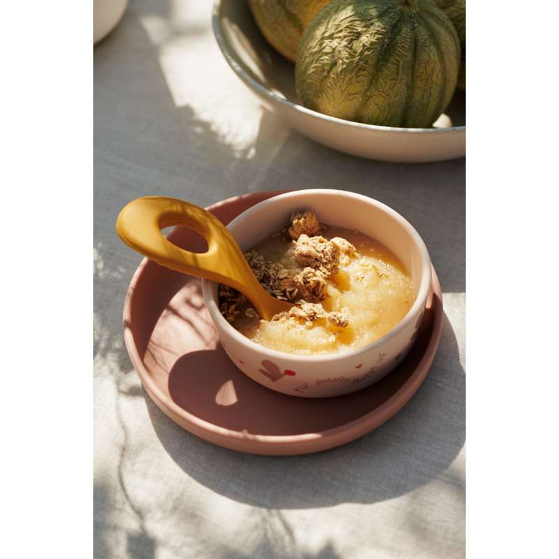 Liewood Vivi Baby Matset - 4 delar - Silikon - Fjäril/Äppelblomma 