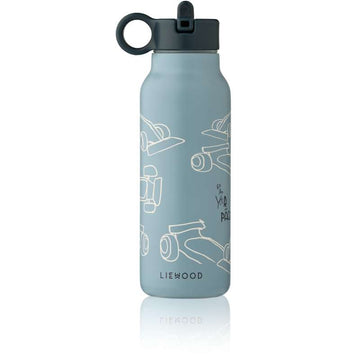 Liewood Falk Dricksflaska - Rostfritt stål - 350ml - Race Cars/Beach blue 