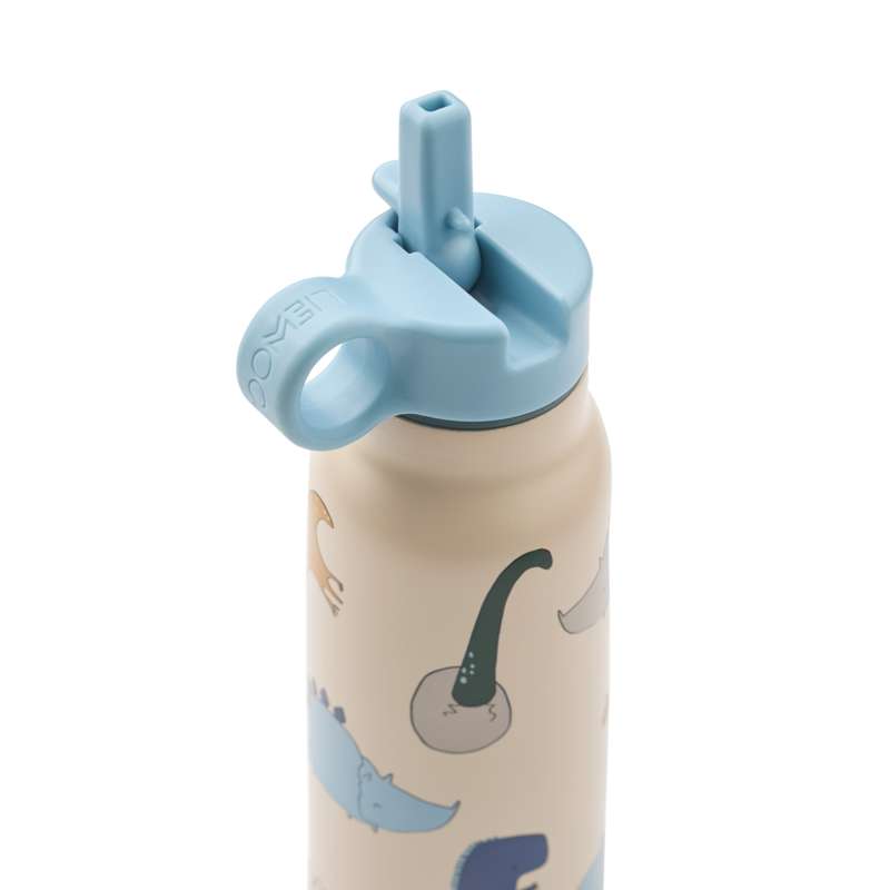 Liewood Falk Vattenflaska - Rostfritt Stål - 350ml - Dino Roar/Sandy