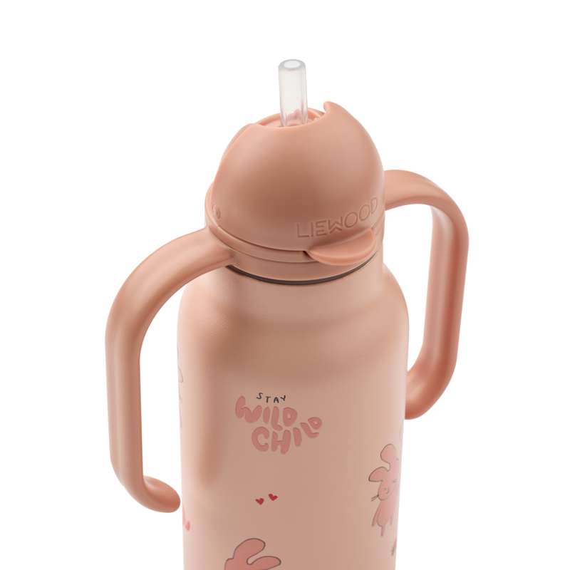 Liewood Kimmie Vattenflaska - Rostfritt Stål - 250ml - Wild Child/Rosey