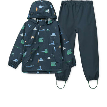 Liewood Pedia regnklädesset - Cars/Classic Navy 