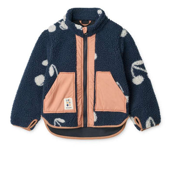 Liewood Noam Pile Jacka - Cherry Blossom/Classic Navy 