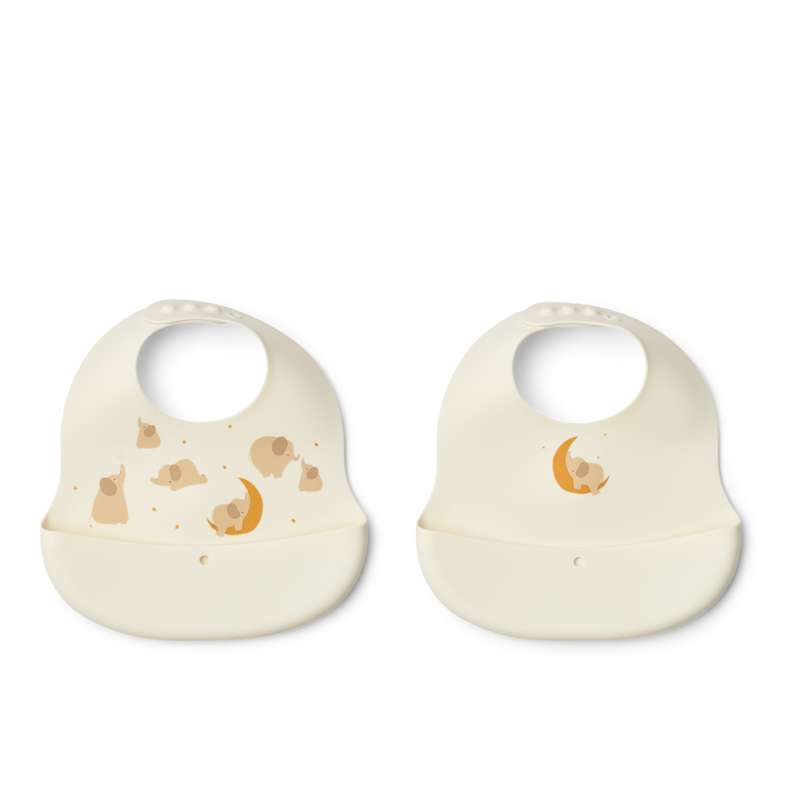 Liewood Ember Hagesmæk - 2-pack - Elephant/Creme de la Creme 