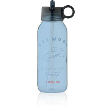 Liewood Yang Dricksflaska - Tritan m. Silikonöverdrag - 500ml - Race Cars/Classic Navy 