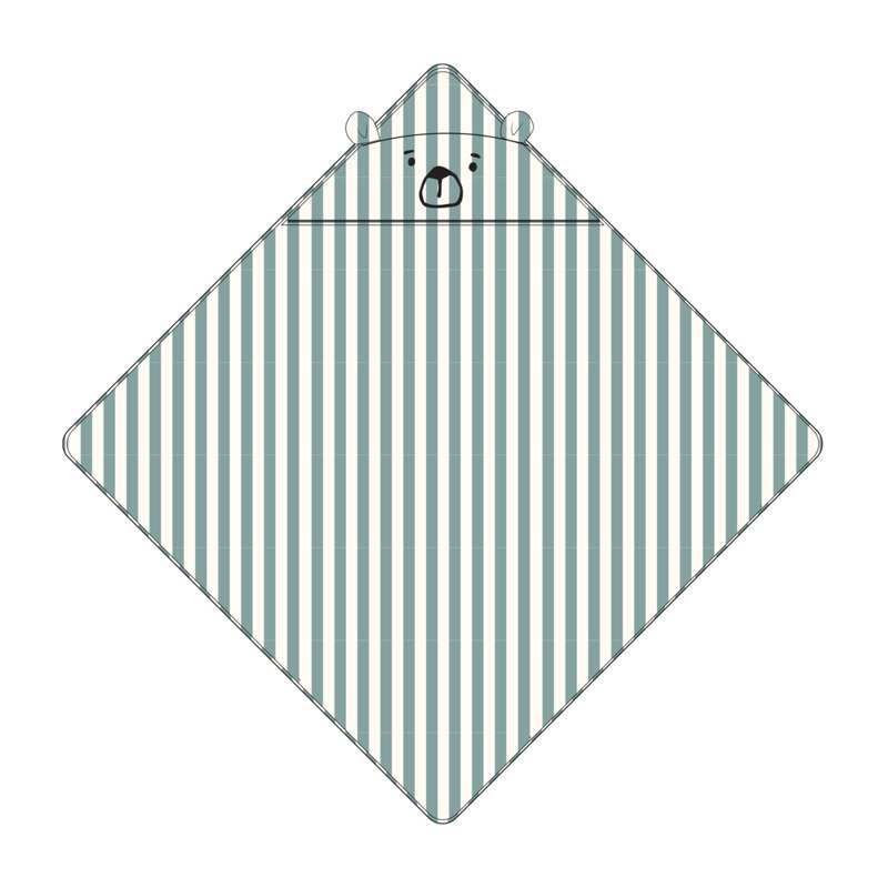 Liewood Albert Badhandduk m. Huva - Peppermint/Creme de la Creme 