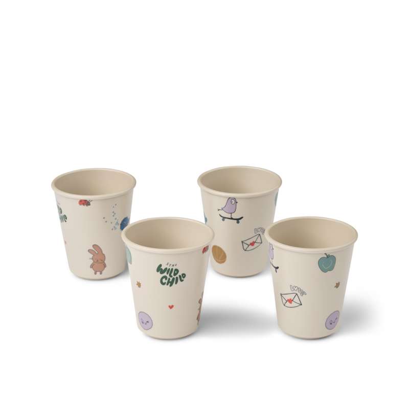 Liewood Lana Cup - 4-pack - Tamtam/Sandy