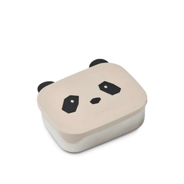 Liewood Arthur Rumindelad Matlåda - Stål/Silikon - Panda - Sandy 