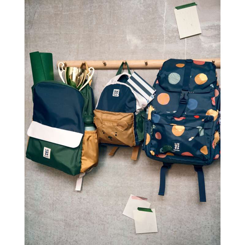 Liewood Lennon skolryggsäck - Garden Green Multi Mix 