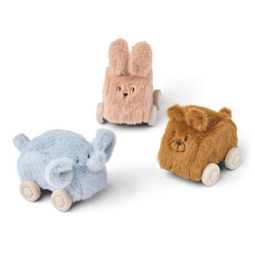 Liewood Ansel Plyschbilar - 3-pack - Pale Tuscany Mix