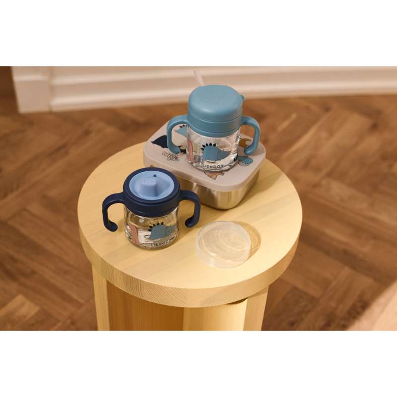 Liewood Kai Tritan-sugrörskopp - 280ml - Dino Roar/Sandy