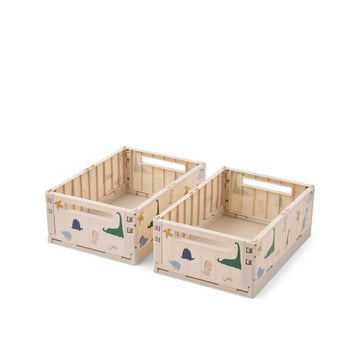 Liewood Weston Förvaringslåda - Medium - 2-pack - Dino Roar/Sandy