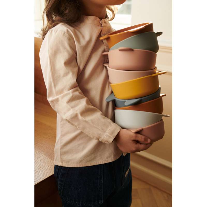 Liewood Iggy Sätt m. Miniskål - 4 pak - Silikon - Rosa Mix 