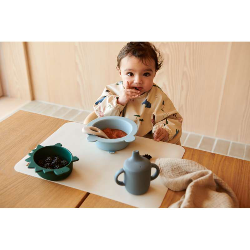 Liewood Iggy Sätt m. Miniskål - 4 pak - Silikon - Dino Blue Multi Mix 