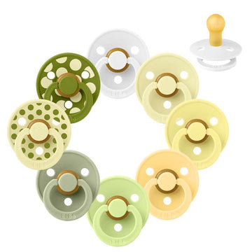 BIBS Rund Colour Sut - Sampak - 8 stk. - Str. 1 - Lovely Lime