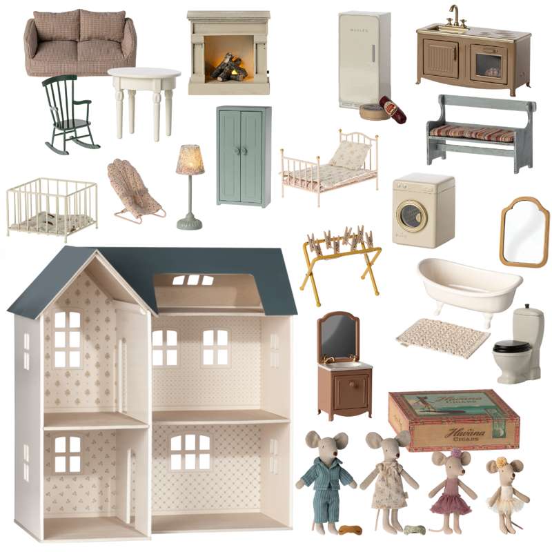 Maileg House of Miniature - Dockhus - Mus - Paket 1 