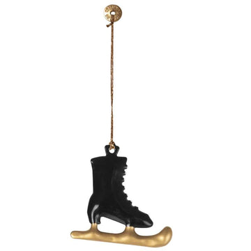 Maileg Julornament i Metall - Skridsko - Svart (4.5 cm.) 
