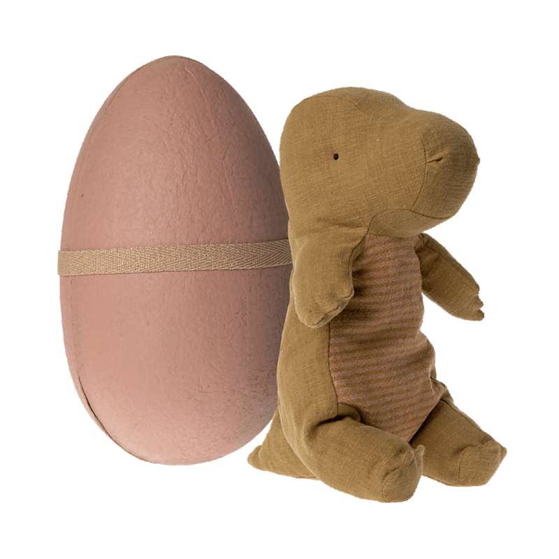 Maileg Gantosaurus i Äg - Medium - Mörk Okker 