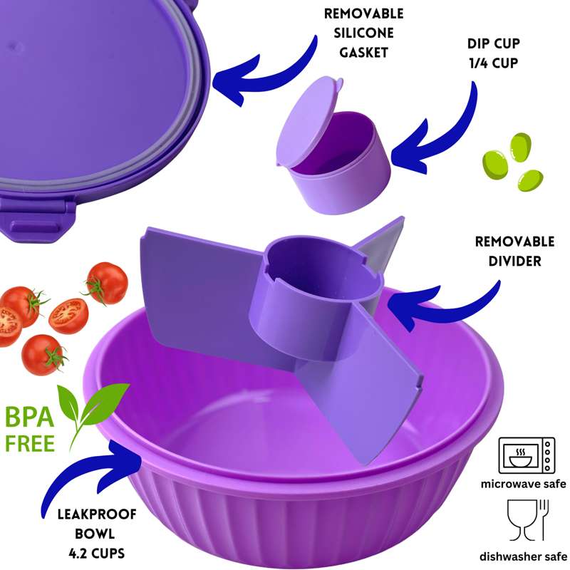 Yumbox Matlåda - Poke Love Bowl - 4 rum - Maui Lila 