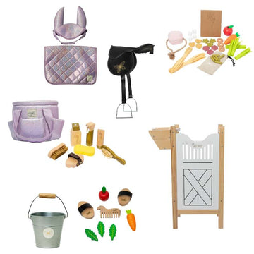 By Astrup Stall- och Utrustningspaket för Hästar - Maxi - Lila Glitter 