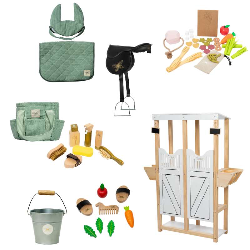 By Astrup Stall- och Utrustningspaket för Hästar - Mega - Mint Sammet 