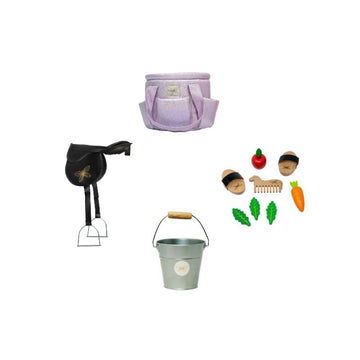 By Astrup Stall- och Utrustningspaket för Kaphästar - Mini - Lila Glitter 