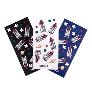 MontiiCo Vattenfasta klistermärken för matlådor och drickflaskor - Galaktisk 