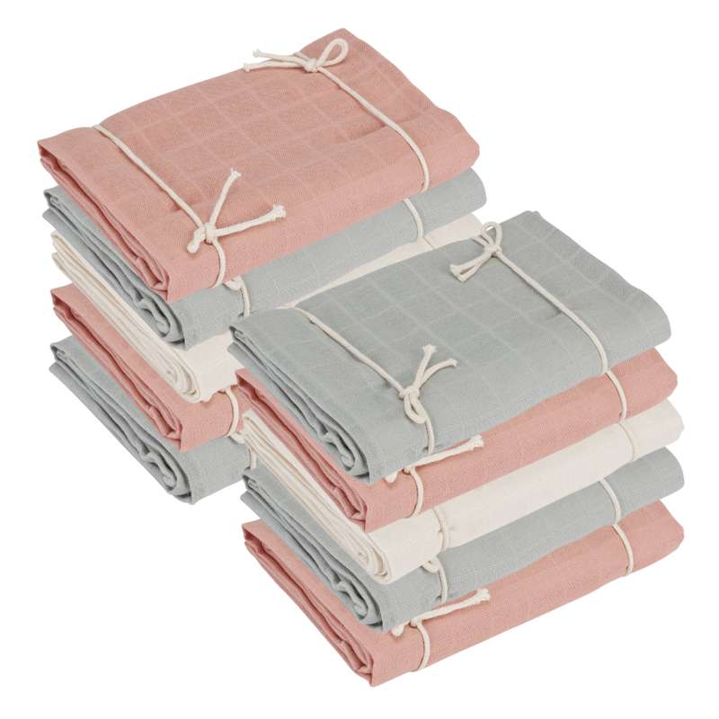 Naturebaby Ekologiska tygblöjor/Minisvamp - 10-pack - Blanda färger 