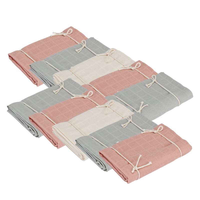 Naturebaby Økologiske Stofbleer/Minisvøb - 10-pak - Mix Colours