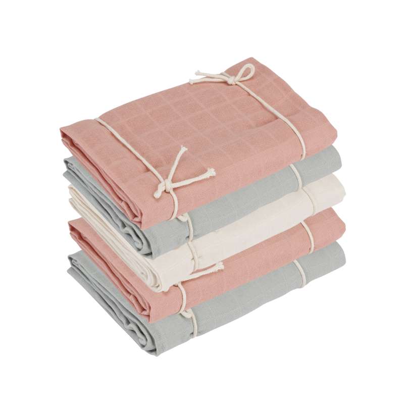 Naturebaby Ekologiska tygblöjor/Minisvamp - 5-pack - Blandade färger 