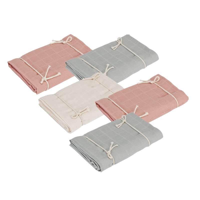 Naturebaby Økologiske Stofbleer/Minisvøb - 5-pak - Mix Colours