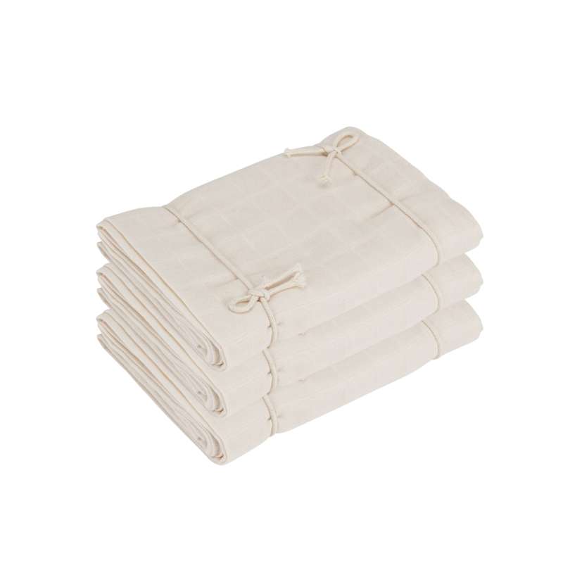 Naturebaby Ekologiska tygblöjor/Minisvamp - 3-pack - Natural White 