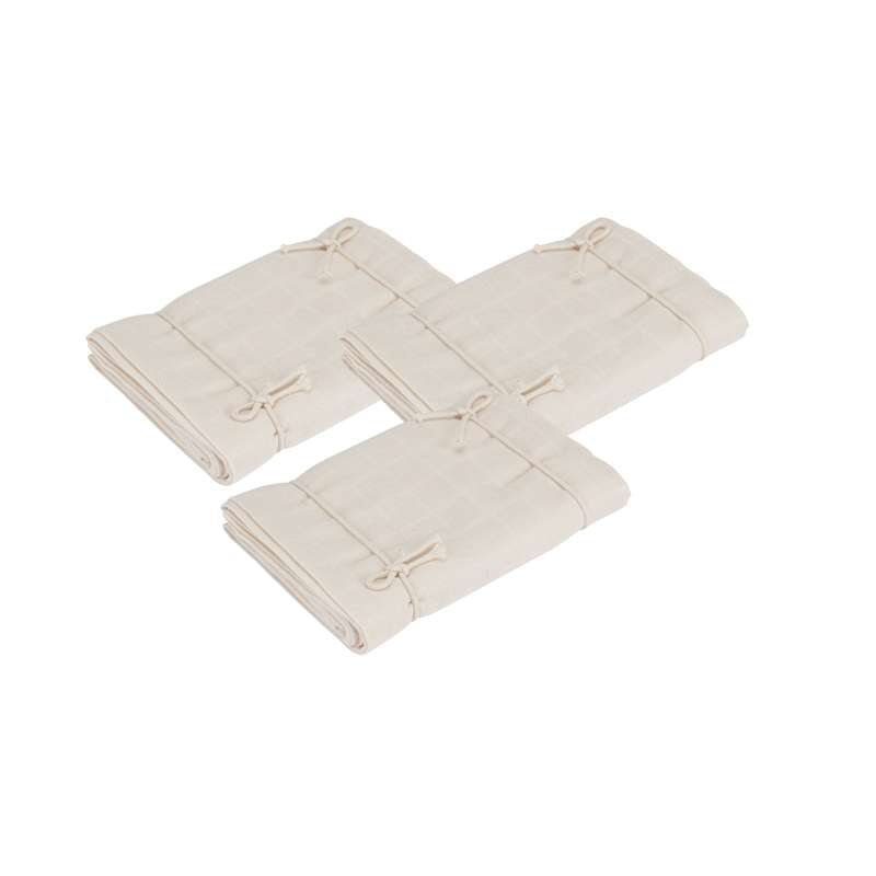 Naturebaby Økologiske Stofbleer/Minisvøb - 3-pak - Natural White