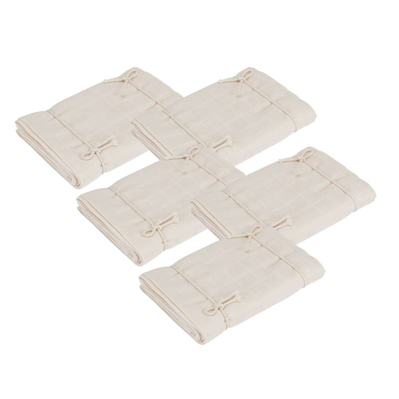 Naturebaby Økologiske Stofbleer/Minisvøb - 5-pak - Natural White