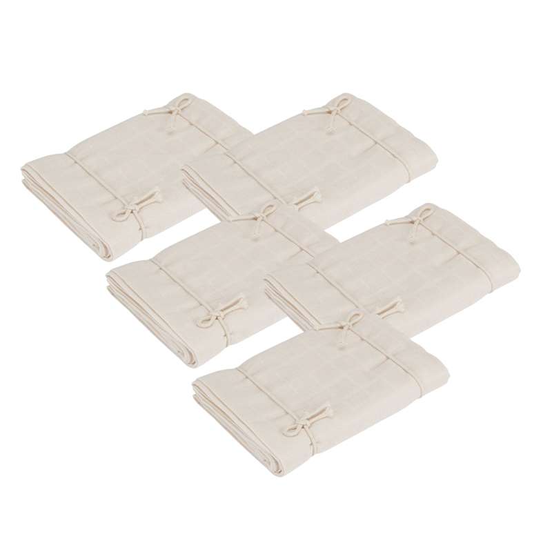 Naturebaby Ekologiska tygblöjor/Minisvamp - 5-pack - Natural White 