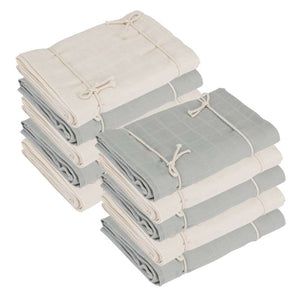 Naturebaby Ekologiska tygblöjor/Minisvamp - 10-pack - Blå räv/Vit 