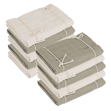 Oh'Naturel Ekologiska Tygblöjor - 10-pack - Svane/Lotus 