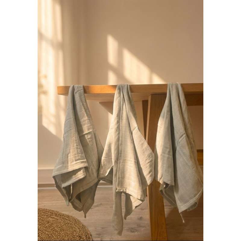 Naturebaby Ekologiska tygblöjor/Minisvamp - 10-pack - Blå räv/Vit 