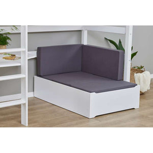Hoppekids ECO Luxury MEGA-säng 90x200cm med loungemodul och bordsplatta - Vit