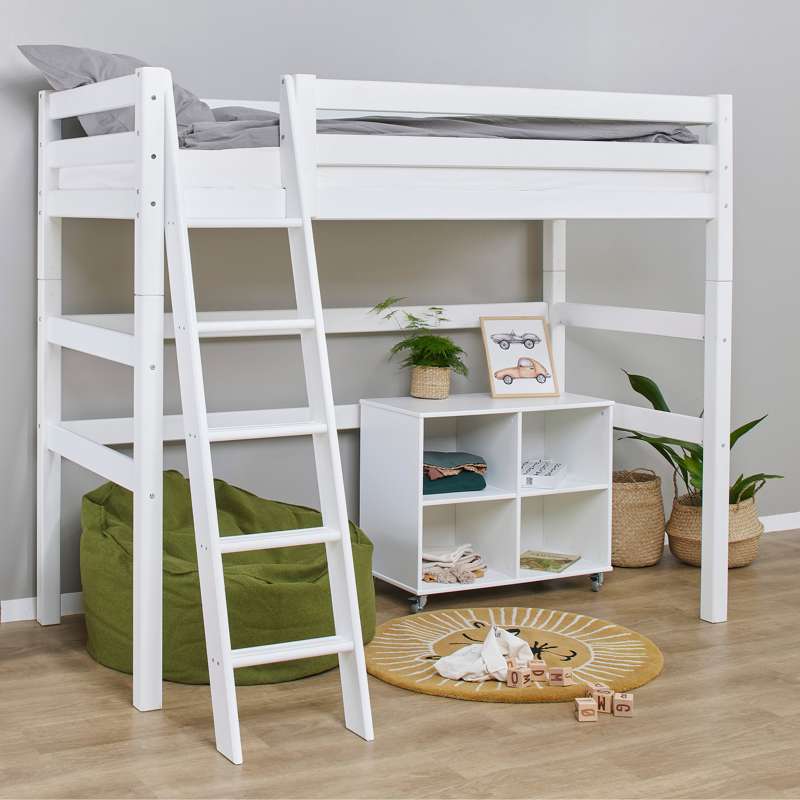 Hoppekids ECO Luxury - Stege till Loftsäng - Sned - Vit 