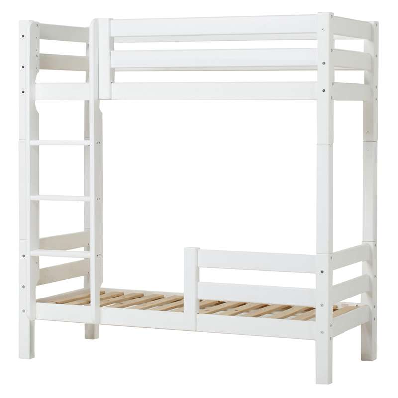 Hoppekids ECO Luxury - Hög Säng - 70x160 cm. - Två Sänghäster - Vit 