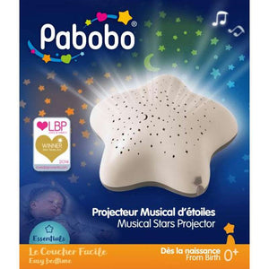 Pabobo Nattlampa stjärnprojektor - Stjärnmusik beige