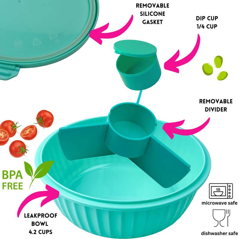 Yumbox Matlåda - Poke Love Bowl - 4 rum - Paradise Aqua 