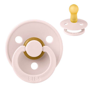 Bibs Rund Colour Napp - strl. 2 - naturgummi - Petal 