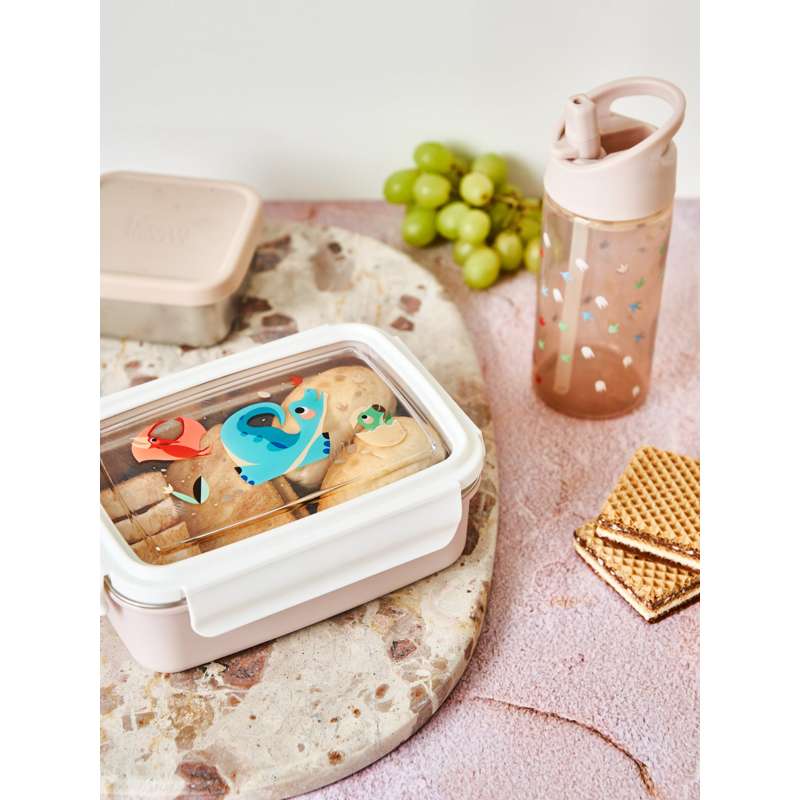 Petit Monkey Bento Matlåda - Dino Fotspår - Sand 
