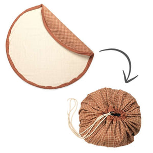 Play & Go Förvaringsmatta - Organic Grid - Brun 