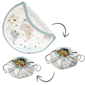 Play & Go Förvaringsmatta - Världskarta Färg 