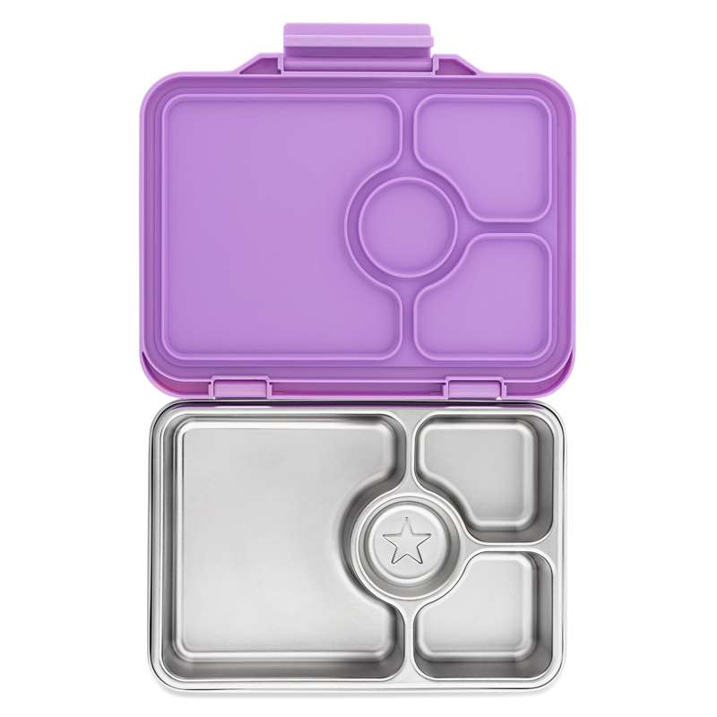Yumbox Matlåda - Presto Rostfritt Stål - 4 fack - Lavendel Lila 