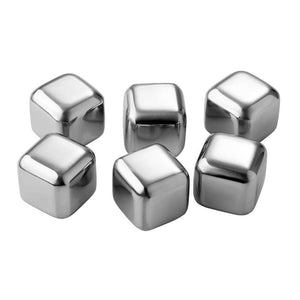 Pulito SteelCoolingCubes - Mini Kyl-/Fryselementer/Isbitar - Rostfritt Stål - 6 st. 