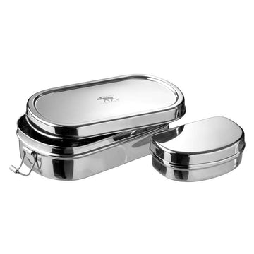 Pulito PureLunchBox Matlåda - Rostfritt Stål - Oval 