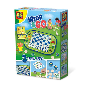 SES Creative Spel - Dam och Memoryspel i Resväska 